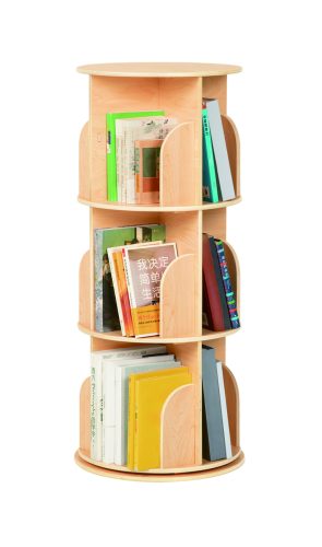 Raft de cărți rotativ pe 3 niveluri