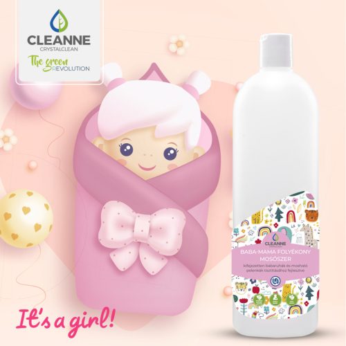 Baba-Mama folyékony mosószer koncentrátum - It's a girl - 1000ml