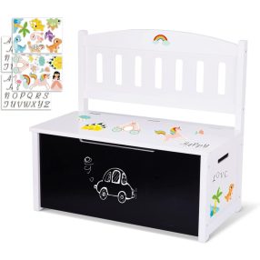 OOOK Bancheta de toaletă cu depozit și set de autocolante